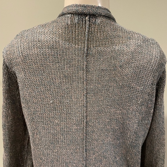 525 America / knit cardigan medium green and rose colour - Picture 3 of 7